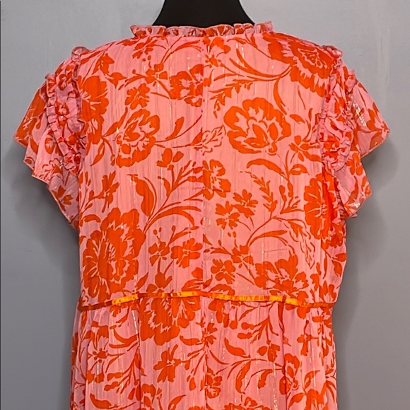 Umgee Pink Floral Midi A-Line Dress Size 1X - Picture 7 of 10